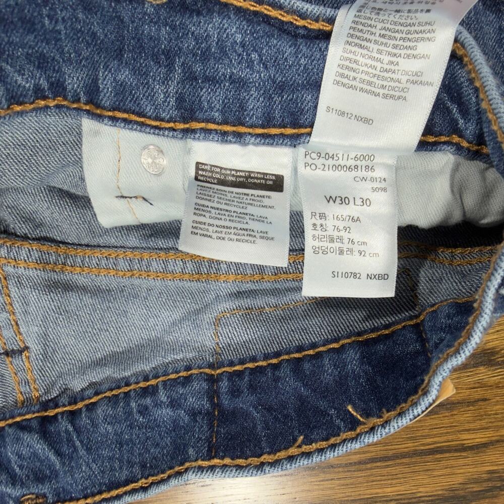 Levis 511 Slim Fit Jeans Mens 30x30 Blue Medium Wash Denim Pants 04511-6000 - Picture 4 of 11